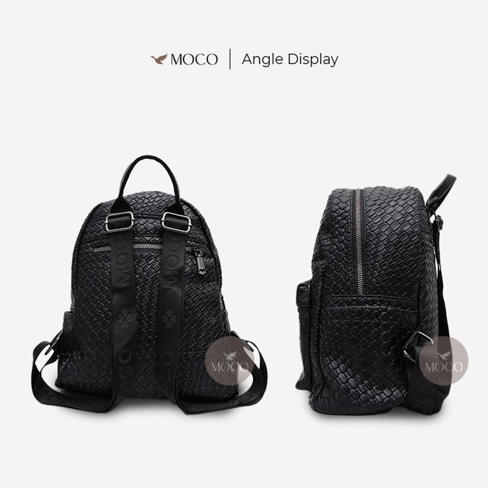 Top MOCO OFFICIAL - Crovia Bag Tas Ransel Wanita Kulit Backpack Kuliah Sekolah Unisex Croco 8802-10