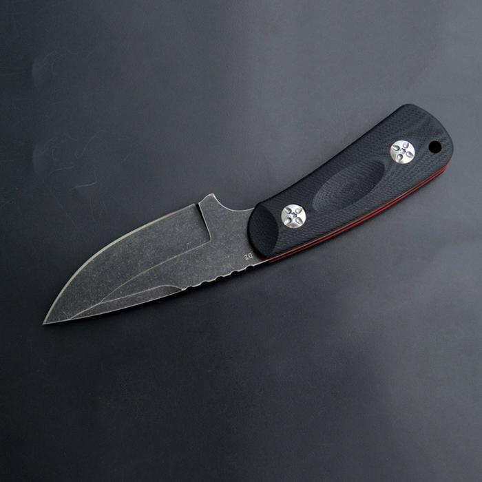 Small Survival Knife D2 Steel Full Tang Fixed Blade Knife With K