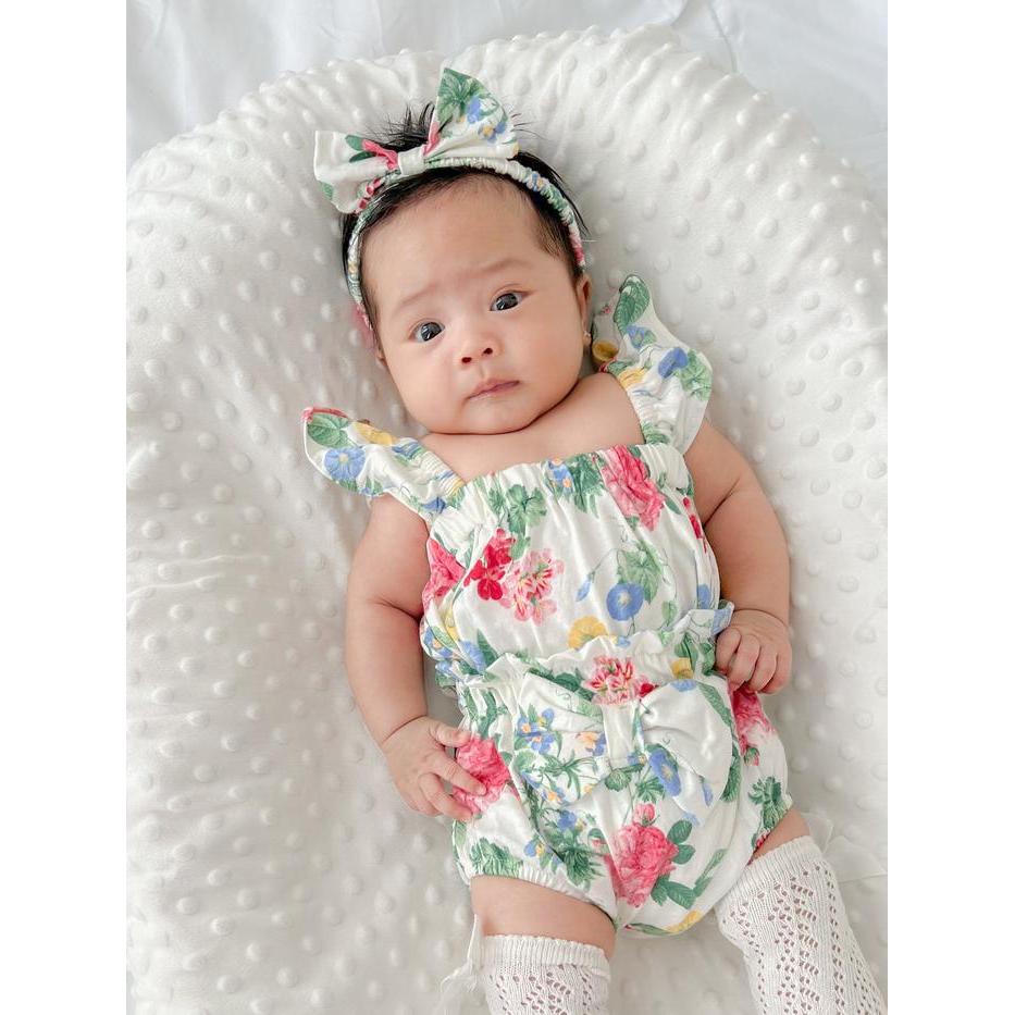 READY SETELAN ZEE by MAYBEE ONESET DRESS BAYI NEWBORN 3 in 1 INCLUDE HEADBAND 0-15 BULAN G00D