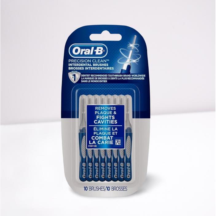 Oral B Precision Clean Interdental Brush Sikat Pembersih Sela Gigi Behel 10 pcs