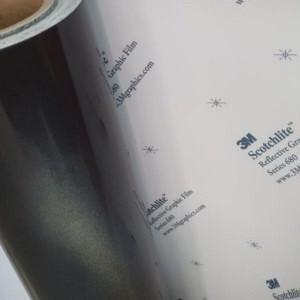 STIKER STICKER 3M 680 85 BLACK HITAM REFLECTIVE REFLEKTIF NYALA PUTIH KODE 27