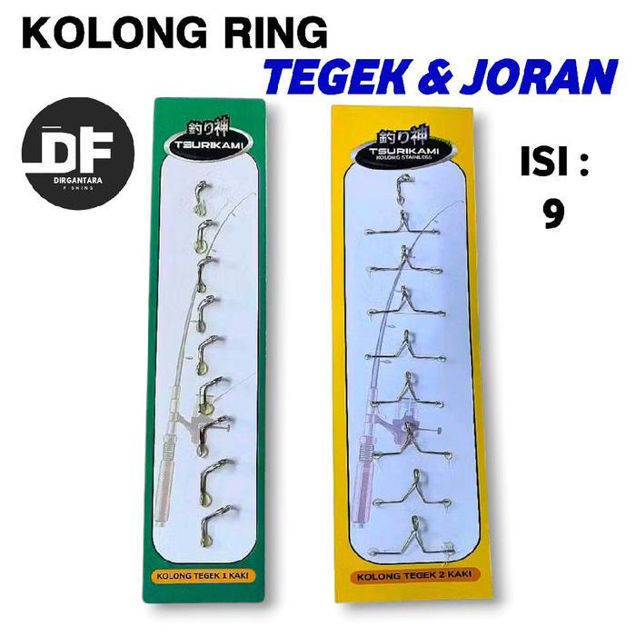 KOLONG RING TEGEK DAN JORAN ISI 9 / RING CUSTOM JORAN Pancing TEGEK KAKI 1 DAN 2
