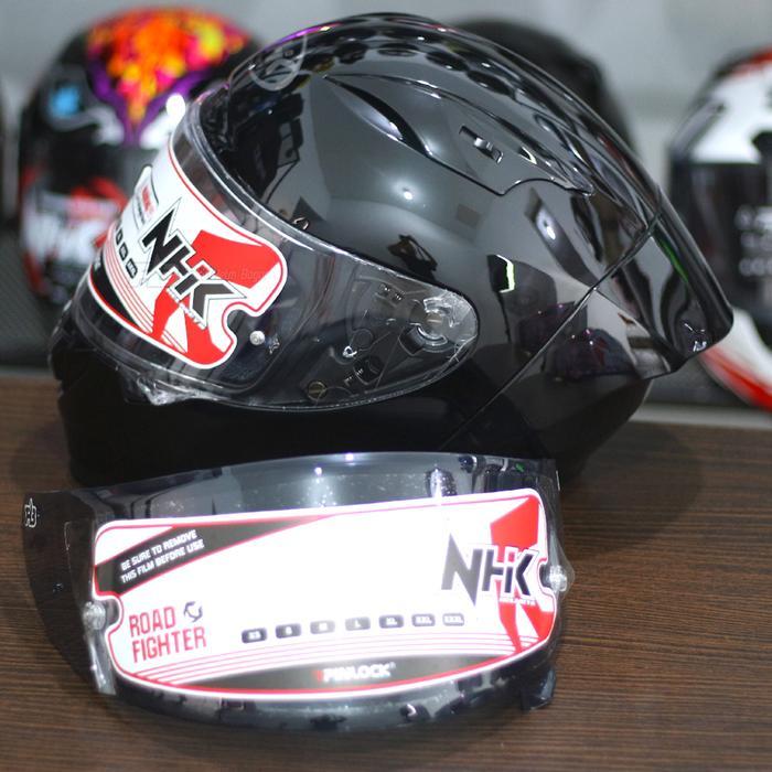 NHK HELM GPR TECH STREET SOLID BLACK GOLSSY SINGLE VISOR FREE VISOR MIDLE SMOKE