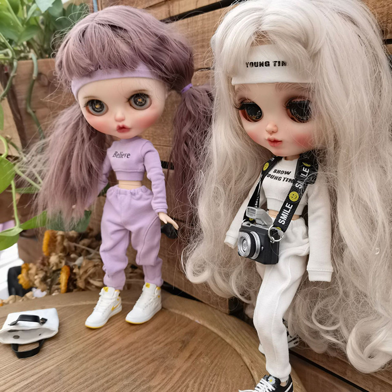 Handmade OB22 24 Doll Sports suit Clothes For Blythes Ymy Licca Azones Ob24 Ob27 Fr Doll