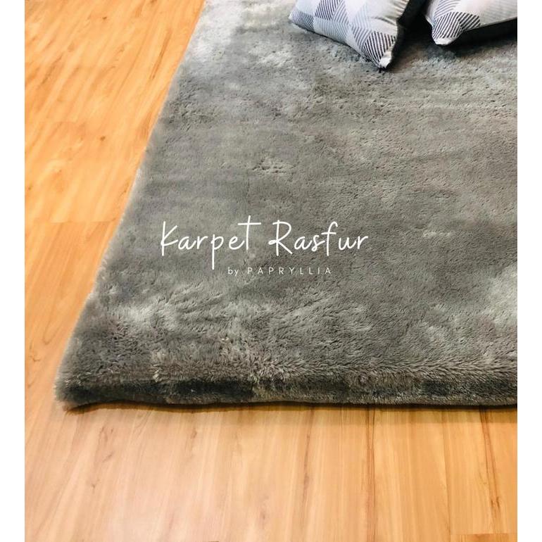 Karpet Bulu Rasfur Karpet Lantai Kasur Bulu Jumbo + Busa Tebal
