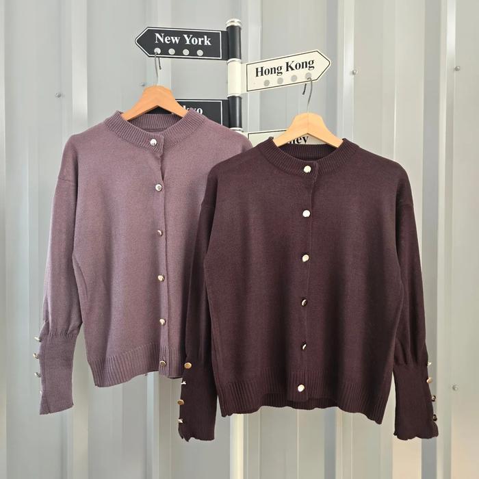 [CYC] Outer Basic Nara XXL JUMBO Cardigan Rajut Wanita Atasan Kancing Knitwear Casual Murah Terbaru