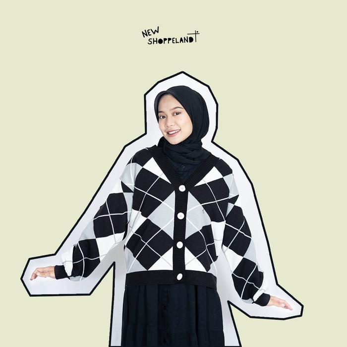HINATA CARDIGAN OVERSIZE DIAMOND PREMIUM