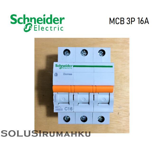 Mcb 3 Phase Schneider 16A / Sikring 3 Pas 16 Ampere / Mcb 3P 16 A