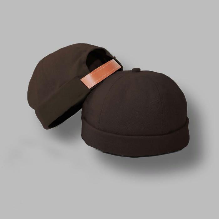 Topi Polos Peci Miki Hat Peci Hijrah Peci Muslim Dewasa Polos Abu Biru