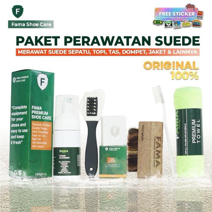 Fama-Paket Suede Kit-Pembersih Sepatu Suede-Sikat Suede-Penghapus Suede-Suede Eraser-Shoes Cleaner