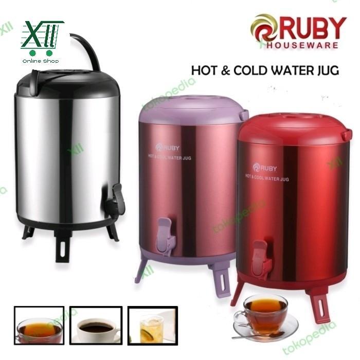 RUBY RB~451 HOT & COLD WATER JUG 9,5 Liter Dispenser Air Stainless BISA GRAB