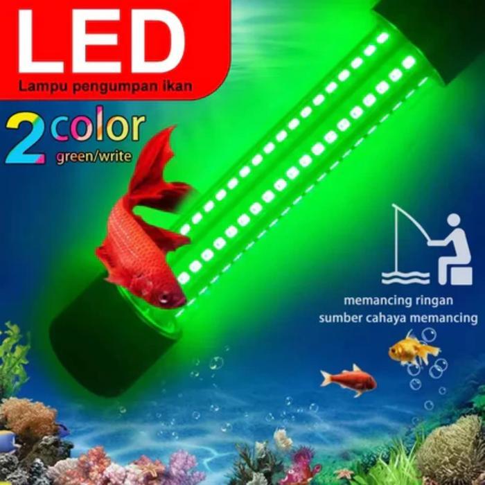 Lampu umpan ikan Lampu LED bawah air Lampu memancing Lampu biru umpan cumi Baterai 48 jam