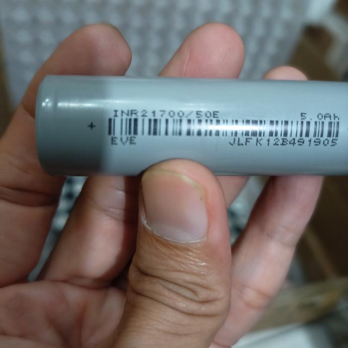 TERLARIS Li Ion Battery 21700 (21650) merk EVE 3.6V 3C 5000mAh (Baru) SALE
