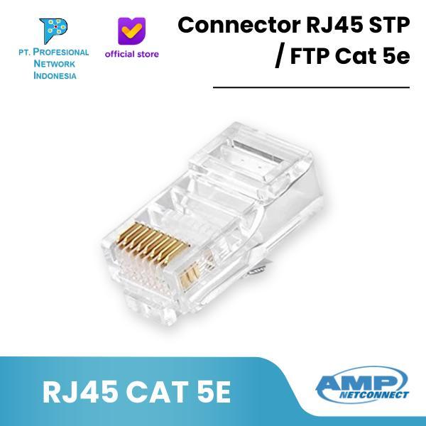 Amp Connector Rj45 Stp / Ftp Cat 5E / Cat5E Konektor Stp / Ftp