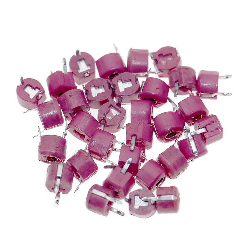 50pcs/lot 6mm Trimmer Variable Ceramic Capacitor 5PF 10PF 20PF 30PF 40PF 50PF 60PF 70PF 120PF DIP