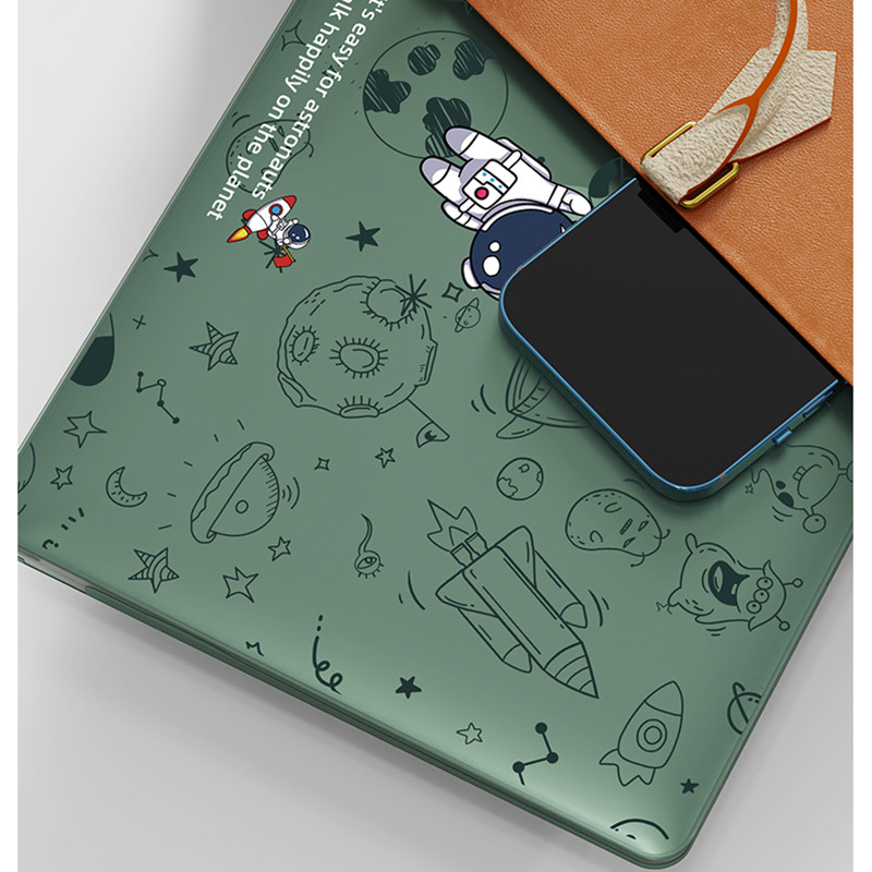 Cartoon Astronaut Laptop Matte Case for Apple Macbook Air 13 2020 A2337 A2179 M2 Chip Pro 13 14 15