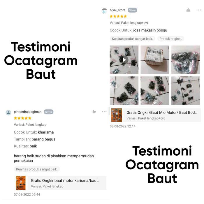 Gratis Ongkir/Baut Supra X 125 / Baut Body Motor Supra X 125 Lengkap/Baut Body Motor Supra X 125