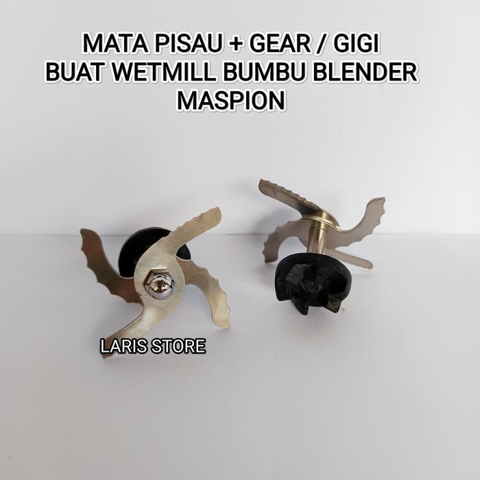 MATA PISAU WETMILL BUMBU + GEAR GIGI BLENDER MASPION