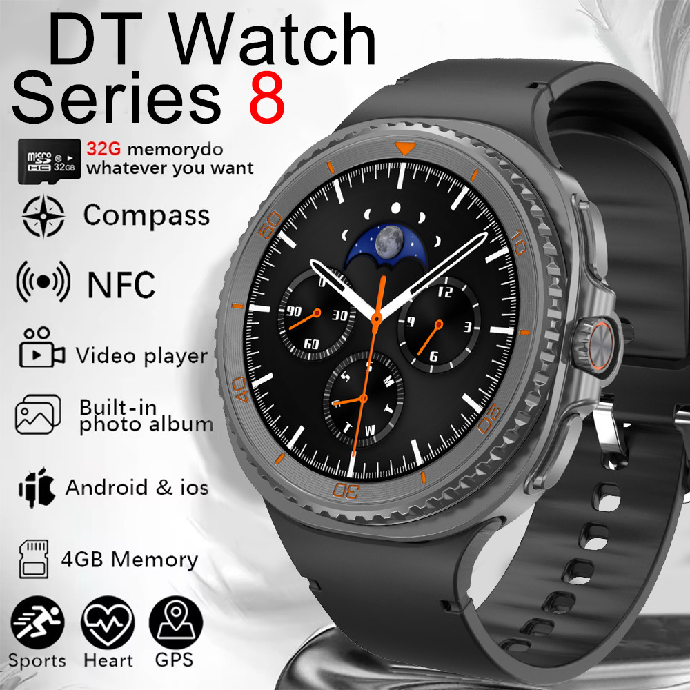 Jam Tangan Pintar DT Watch 8 Ultra dengan GPS dan NFC untuk Olahraga