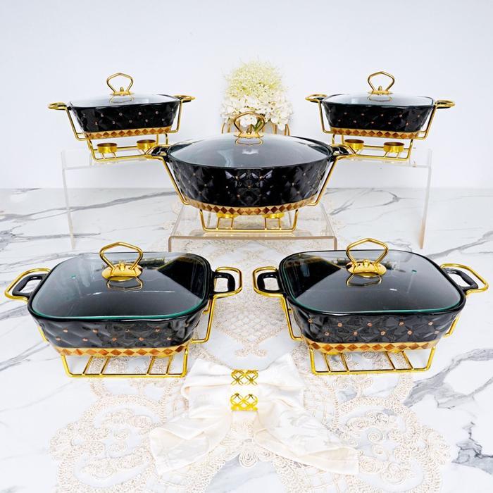 NEW set prasmanan keramik 13 dan 15 inch isi 5/prasmanan marble putih/prasmanan pink/prasmanan marbl