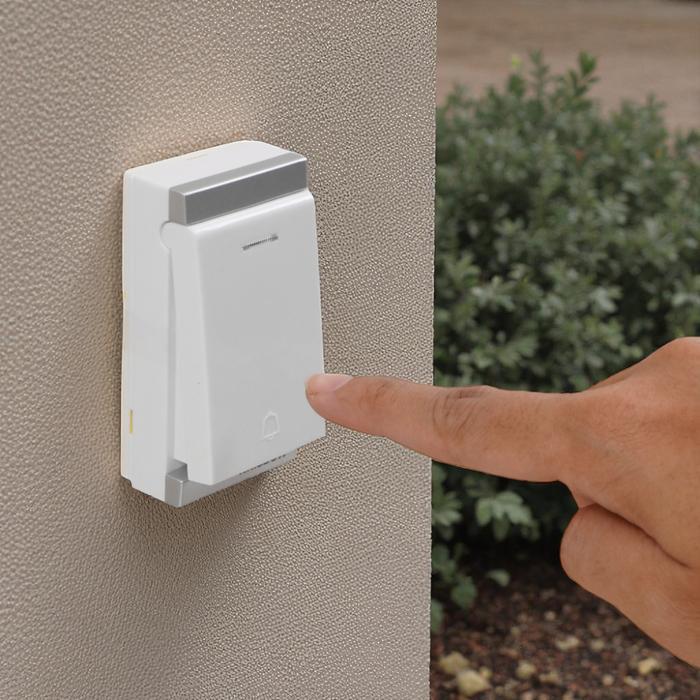 AZKO KRISBOW BEL PINTU WIRELESS ONE BELL 581P - PUTIH DOOR BELL WIRELESS DOOR CHIME PENANDA