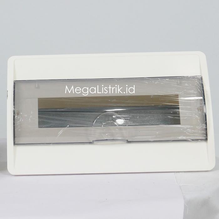 HAGER BOX MCB 12 GRUP INBOW VF112TVA / RUMAH MCB 1 BARIS 12 GROUP / MODUL IB TANAM PINTU TRANSPARAN
