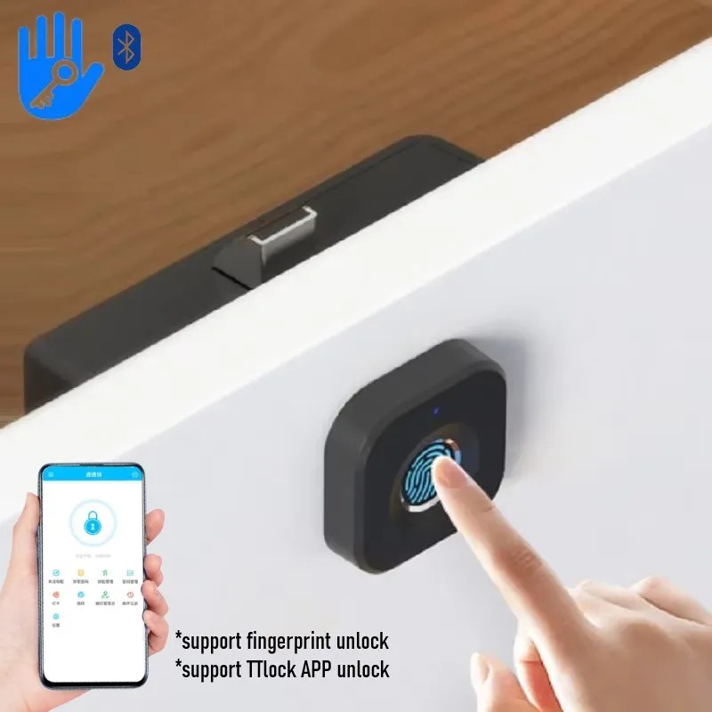 TTlock BLE APP Unlock Smart Fingerprint Lock Biometric Drawer Lock with Fingerprint TTlock APP