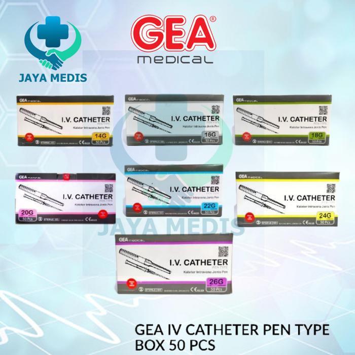 TEREMURAHTERLARIS READY SILAHKAN DIORDER GEA I.V CATHETER GEA ABOCATH 24G 26G BOX ISI 50 PCS
