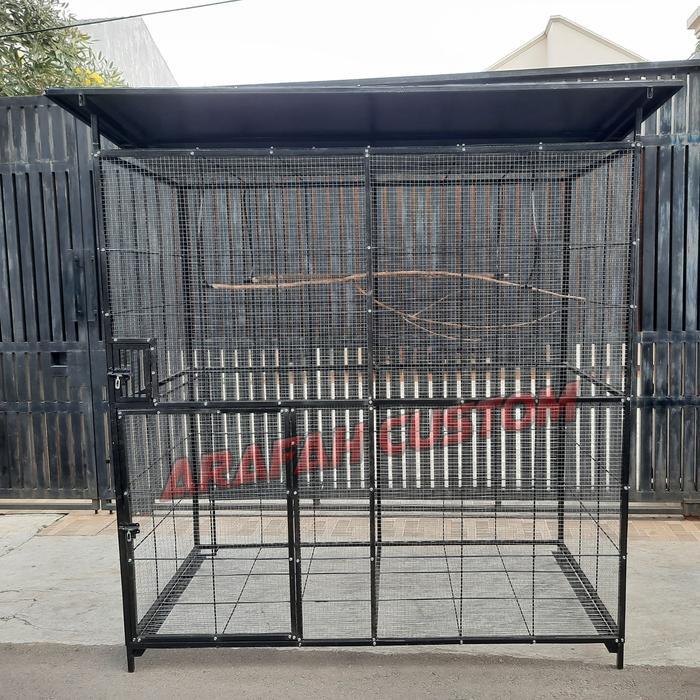 Sangkar Kandang Burung Besi Besar Kotak Lovebird Perkutut Parkit Murai