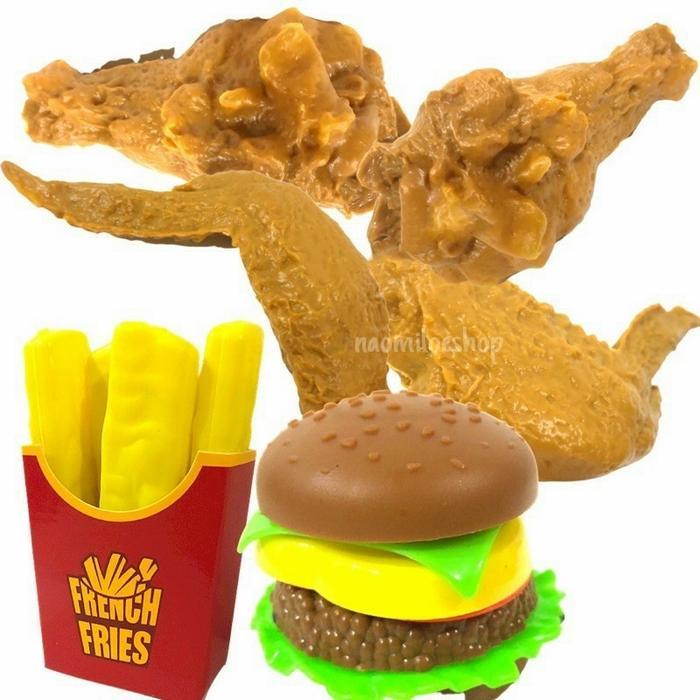 mainan masak masakan mainan burger anak mainan ayam goreng Fast food