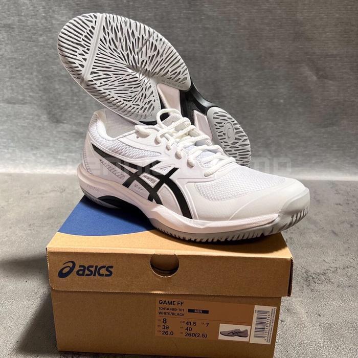 Sepatu Tenis Asics Game Ff White Black/Tennis Shoe Asics Original Men