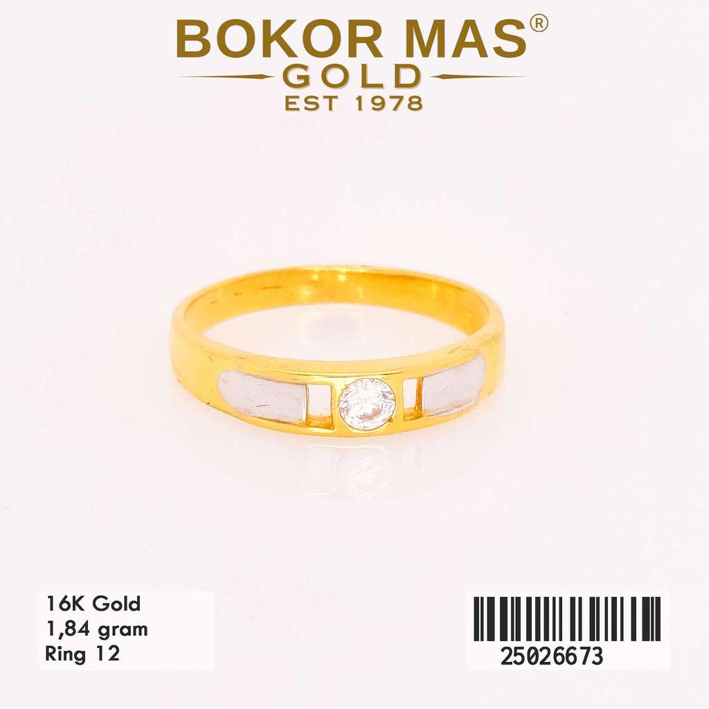 BokorMas Gold Cincin Nikah Permata Emas Asli Kadar 16K 25026673