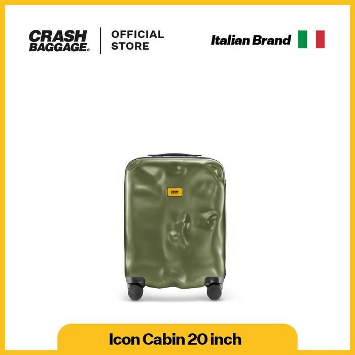 Crash Baggage Icon Koper 20 Inch Cabin (40L) Hardcase Spinner TSA Lock - Olive