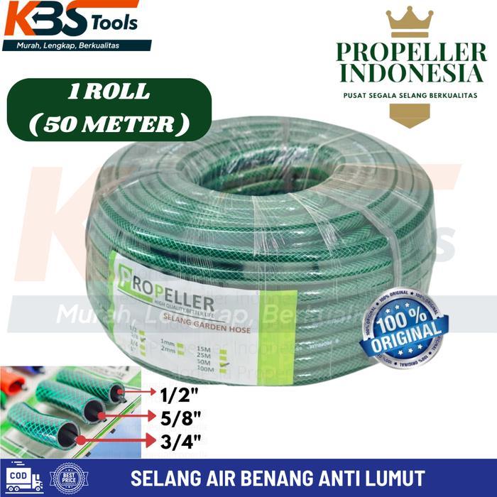 Selang Air Benang Hijau Propeler 3/4'' 50 Meter Selang Air Anti Lumut