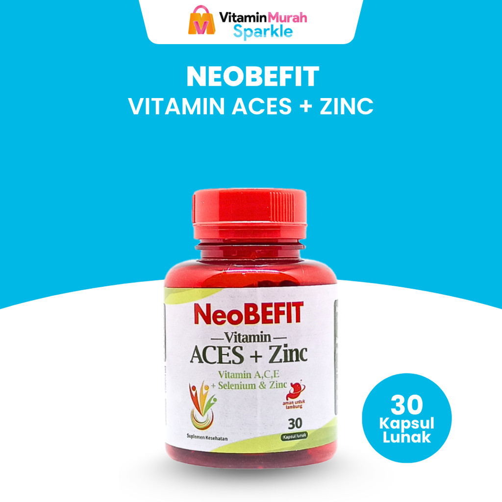 NeoBEFIT Vitamin A C E Selenium + ZINC ISI 30 & 100 KAPSUL LUNAK