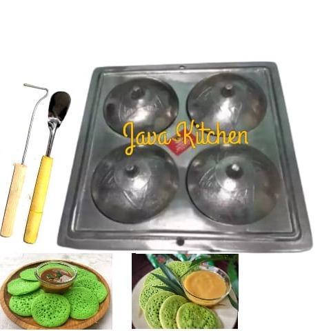 TERLARIS Cetakan kue serabi 4 lubang / Cetakan kue pancake / Cetakan serabi 4 lubang anti lengket