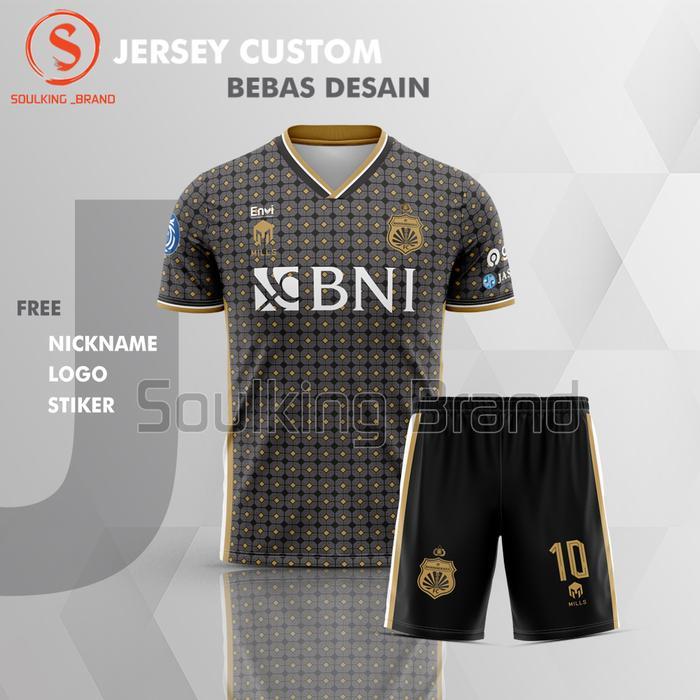 Premium Baju Bola Bhayangkara Fc 2024 Away Liga 1 Indonesia Free Custom Nama Warna Hitam Jersey