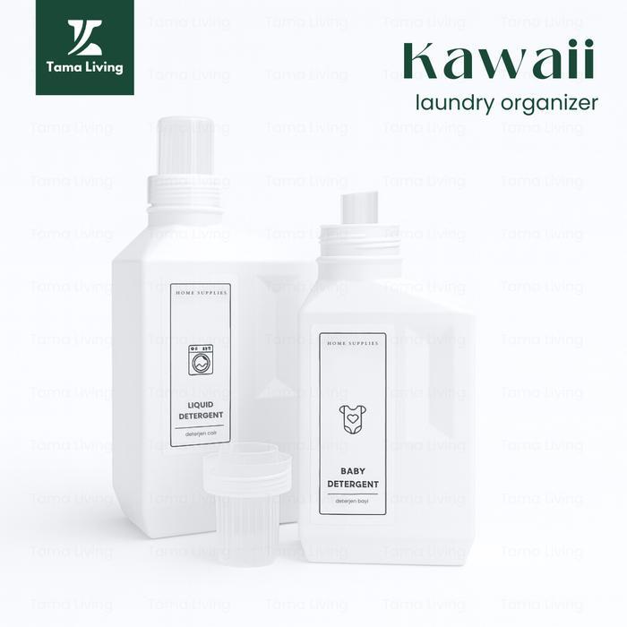 Tama Living Kawaii Botol Refill Deterjen Laundry Organizer Botol Sabun Laundry Botol Refill Sabun