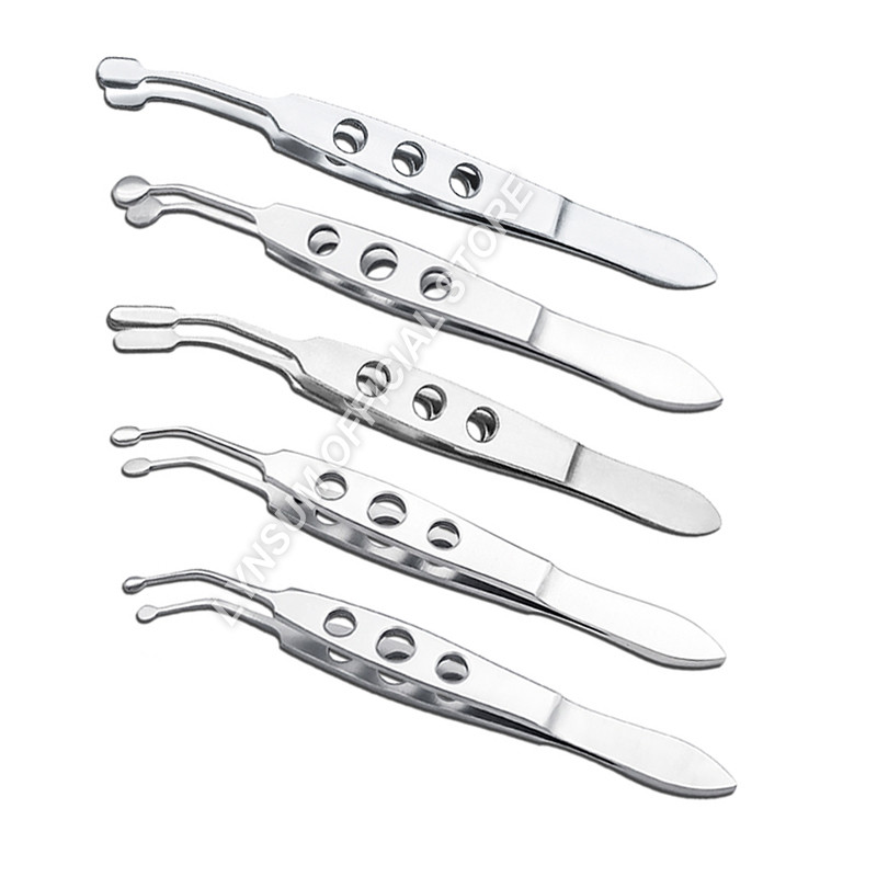 Ophthalmic Tweezers Clamp Metal Palpebral Gland Massager Meibomian Flap Eyelid Forceps Rolling Clip