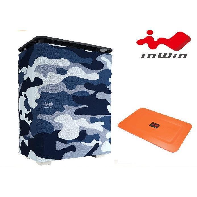 CASING PC InWin ALICE Camouflage Blue Cloth- ORANGE TOP - ATX