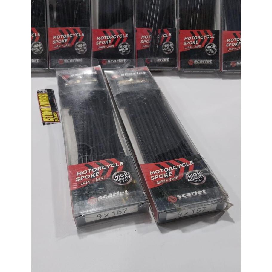 Jari Jari Hitam Sepasang/Set Ring Velg 17 Depan Belakang SCARLET Beat Mio Supra,Gl,Grand,Kharisma