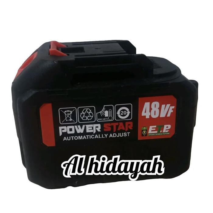 Promo Baterai Impact 48Vf Jld Baterai Bor Cordles Gerinda 48Vf (Hitam) Baterai 10 Cell