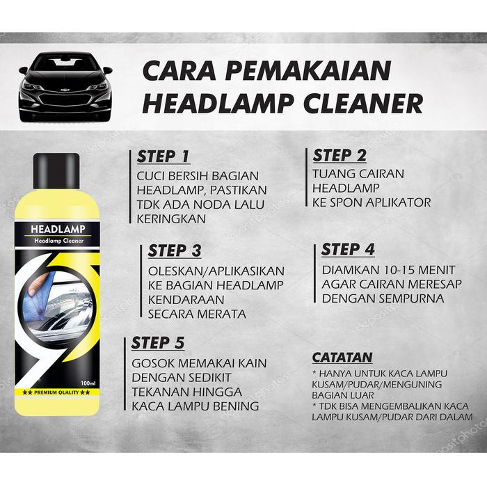 Poles Pengkilap Lampu Kaca Mika Mobil Pembersih Lampu Headlamp Mobil Tbk