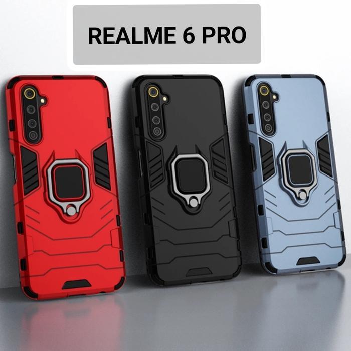 Realme 6 Pro Case Armor Robot Iring Standing Case