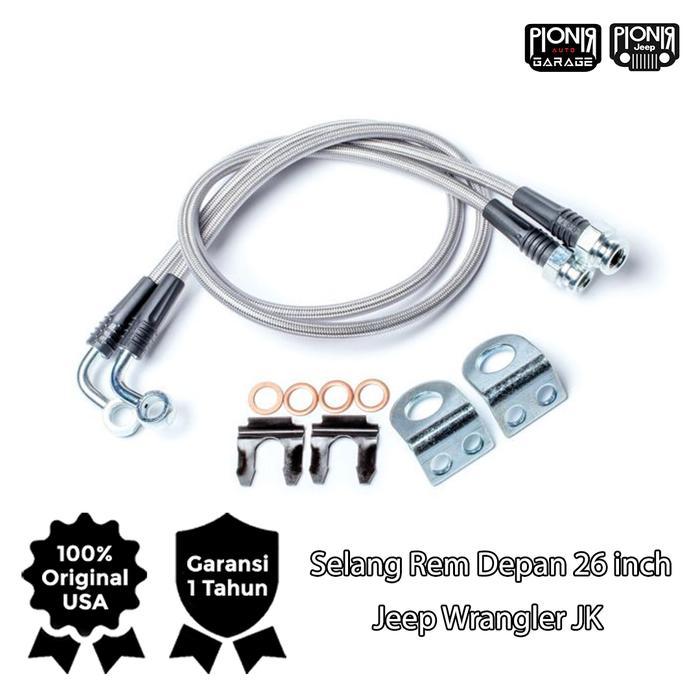 Selang Rem Teraflex Jeep Wrangler JK 2007-2017 Selang Rem Teraflex Braided Stainless Steel Logam
