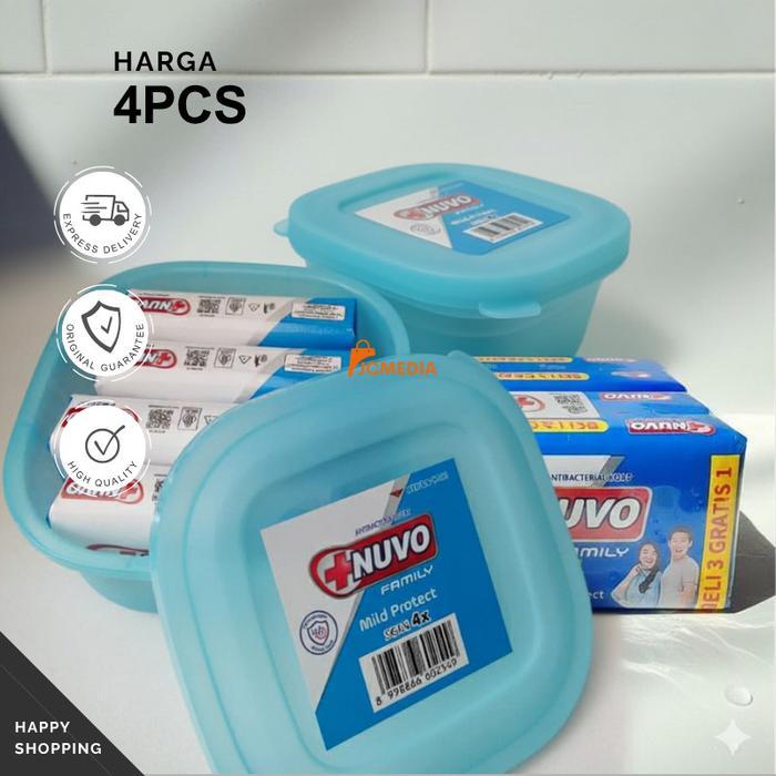 (Isi 4pcs) Nuvo Sabun Mandi Batang Free Tepak 72g