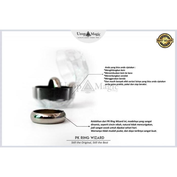 Cincin Sulap Pk Ring Wizard - Alat Sulap - Cincin Magnet Ready