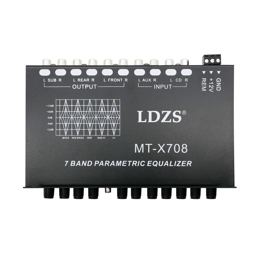 PROMO   Professional 7 Band Car Equalizer Multifunction Car Audio EQ Tuning Crossover Amplifier Para