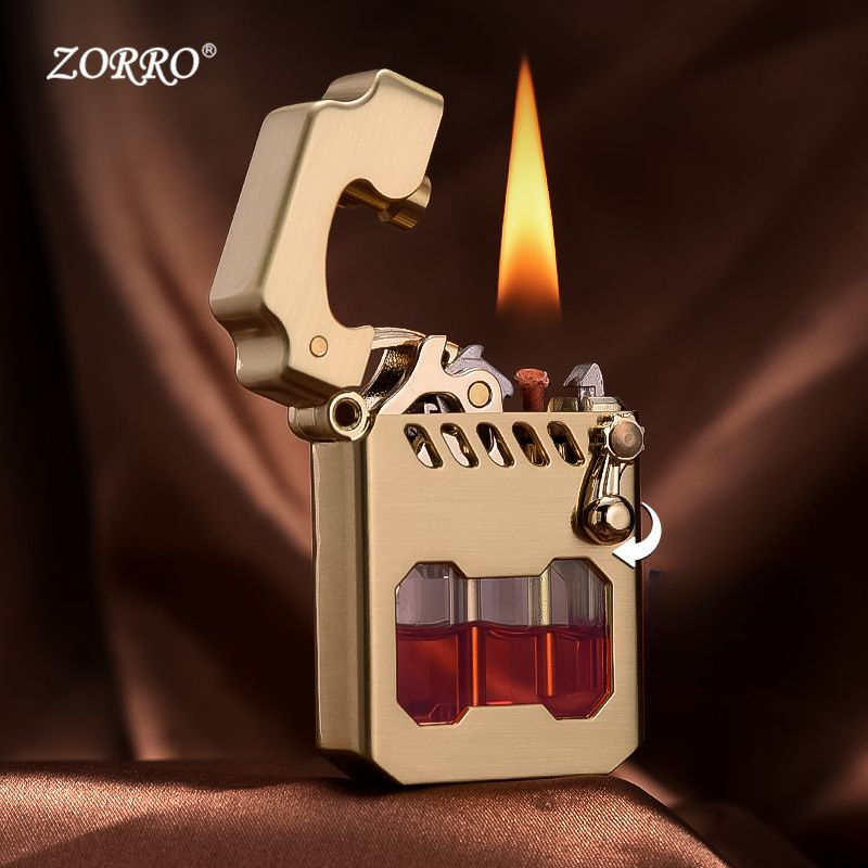 2025 New Zorro Kerosene Lighter Cyber Mecha Transparent Bin Rocker Cool Classic Torrens Tide Men