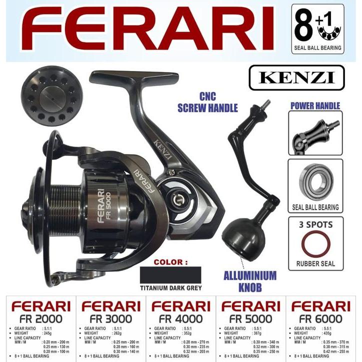 Reel SPINNING KENZI FERARI (POWER HANDLE)
